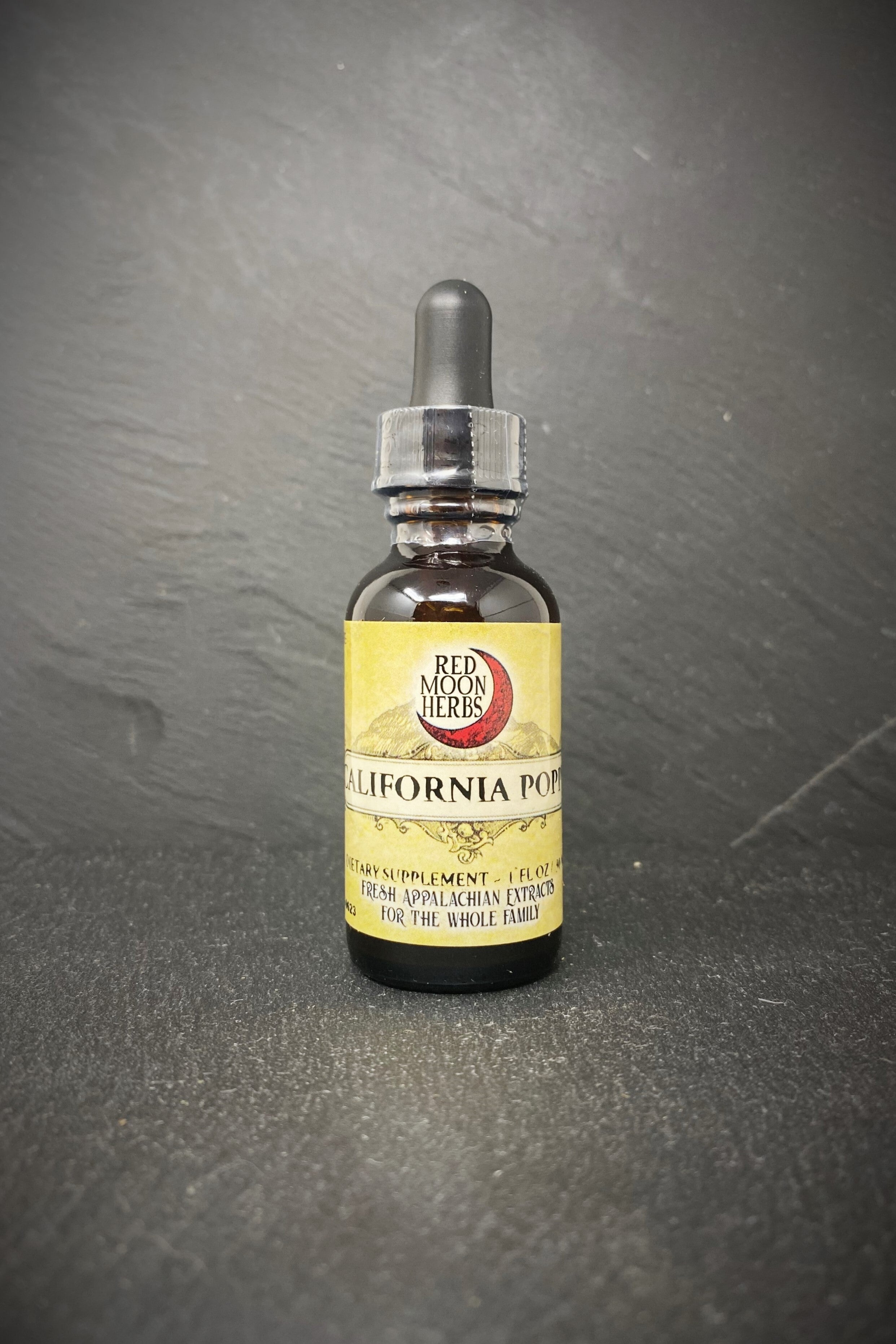 California Poppy Extract 1 oz Red Moon Herbs Herbiary